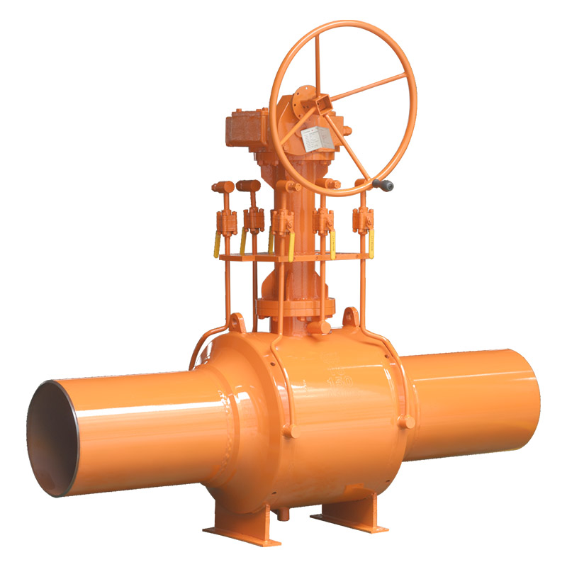 Полностью сварной шаровой кран с цапфой